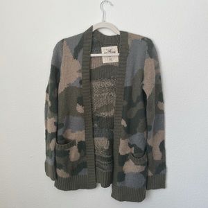 Camo Print Cardigan